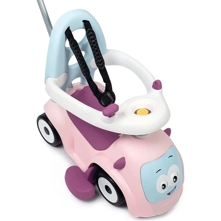 Smoby - Maestro Balade Rose - Komfortables Rutscherfahrzeug mit 3 Verwendungsfunktionen, Schiebewagen, Lauflernhilfe und Rutscherfahrzeug, für Kinder ab 6 Monaten – Bild 8