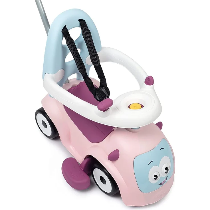 Smoby - Maestro Balade Rose - Komfortables Rutscherfahrzeug mit 3 Verwendungsfunktionen, Schiebewagen, Lauflernhilfe und Rutscherfahrzeug, für Kinder ab 6 Monaten – Bild 4