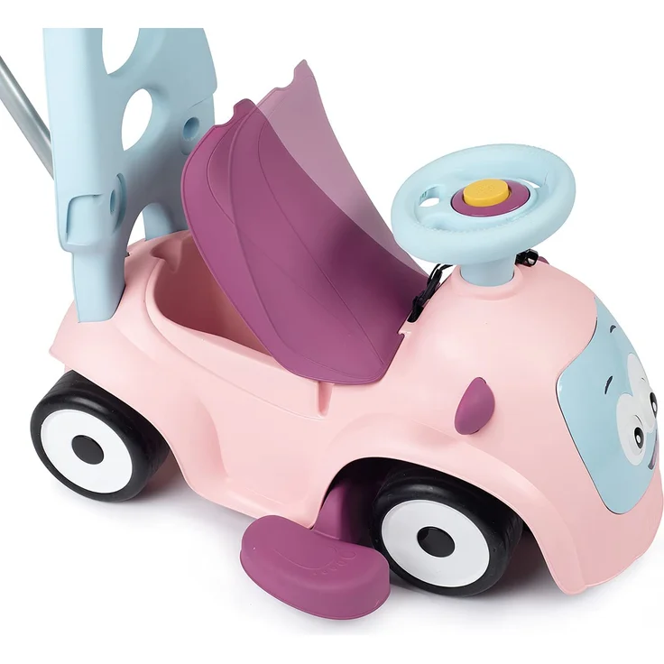 Smoby - Maestro Balade Rose - Komfortables Rutscherfahrzeug mit 3 Verwendungsfunktionen, Schiebewagen, Lauflernhilfe und Rutscherfahrzeug, für Kinder ab 6 Monaten – Bild 3