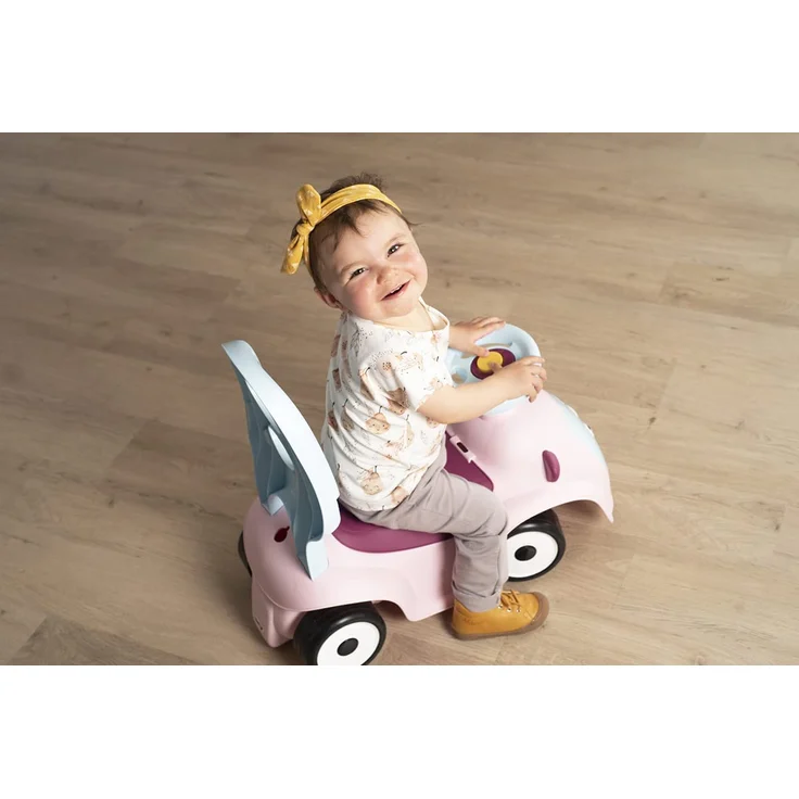 Smoby - Maestro Balade Rose - Komfortables Rutscherfahrzeug mit 3 Verwendungsfunktionen, Schiebewagen, Lauflernhilfe und Rutscherfahrzeug, für Kinder ab 6 Monaten – Bild 10