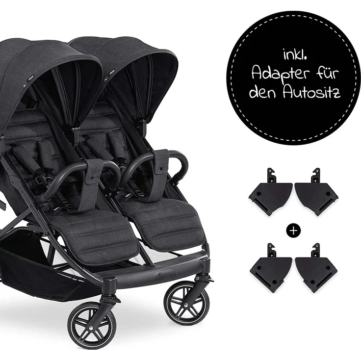 Hauck Uptown Duo Zwillingsbuggy Melange Black – Bild 8
