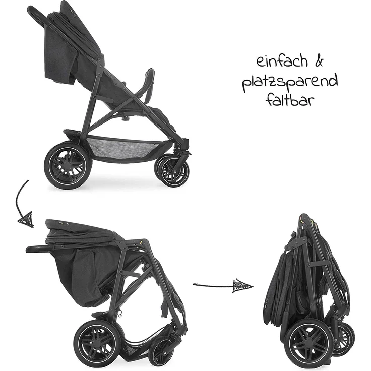 Hauck Uptown Duo Zwillingsbuggy Melange Black – Bild 4