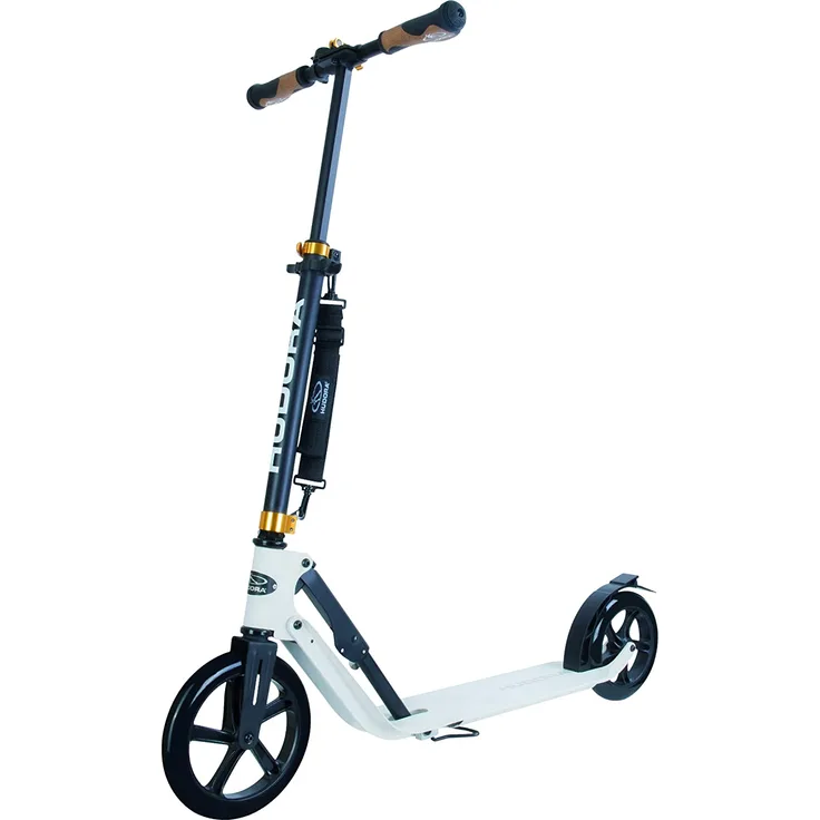 HUDORA 14236 'BigWheel Style 230' Scooter, höhenverstellbar bis 106,5 cm, klappbar, max. belastbar bis 120 kg, orange/schwarz/weiß