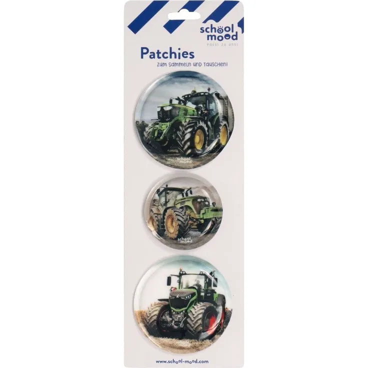 School Mood 3er Patchy-Set Traktor