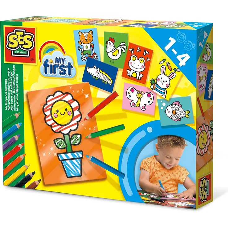 SES Creative 14425 Meine ersten Buntstiftzeichnungen My First