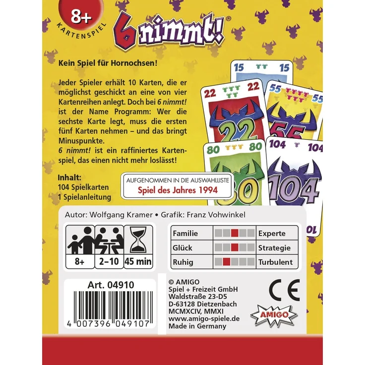 Amigo 4910 - 6 nimmt!, Kartenspiel – Bild 3