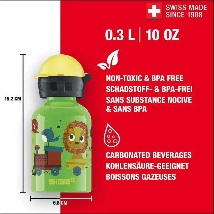 SIGG Trinkflasche Kids Bottles 0. 3 l Dschungelzug – Bild 2