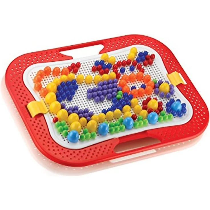Quercetti 0900 - Mosaik-Steckspiel Fanta Color Design, 300 Stecker in 3 Größen (10,15,20mm) – Bild 6