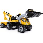 Smoby Traktor Builder Max, Trettraktor mit Anhänger, Trailer verfügt über Tragkraft von bis zu 25 kg, Schaufel bis zu 3 kg belastbar, Traktor für Kinder ab 3 Jahren, Gelb - Preisvergleich