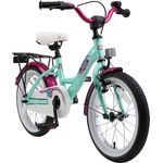 Bikestar 'Kinderfahrrad 16 Zoll', Classic, Mint, inkl. Reflektoren, Fahrradklingel, Gepäckträger und Seitenständer