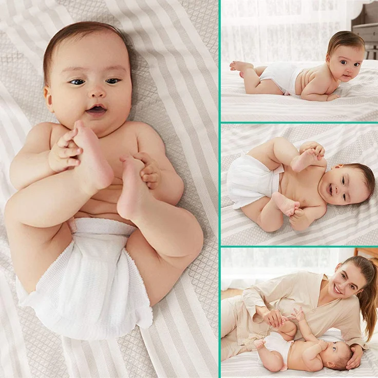 Mullwindeln Spucktücher 10er Stoffwindeln 30x49 cm Mulltücher Saugstark Waschlappen Baumwolle Faltwindeln für Baby Kochfest Premium Qualität Weiß YOOFOSS – Bild 6