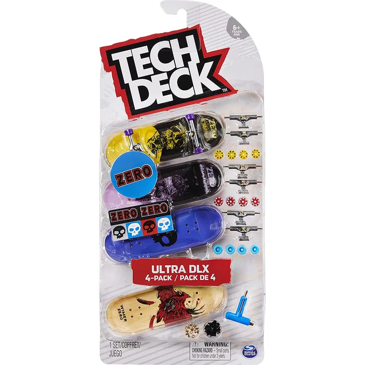 Tech Deck 6028815 Pack Finger Skates X4 (Modell zufällige)