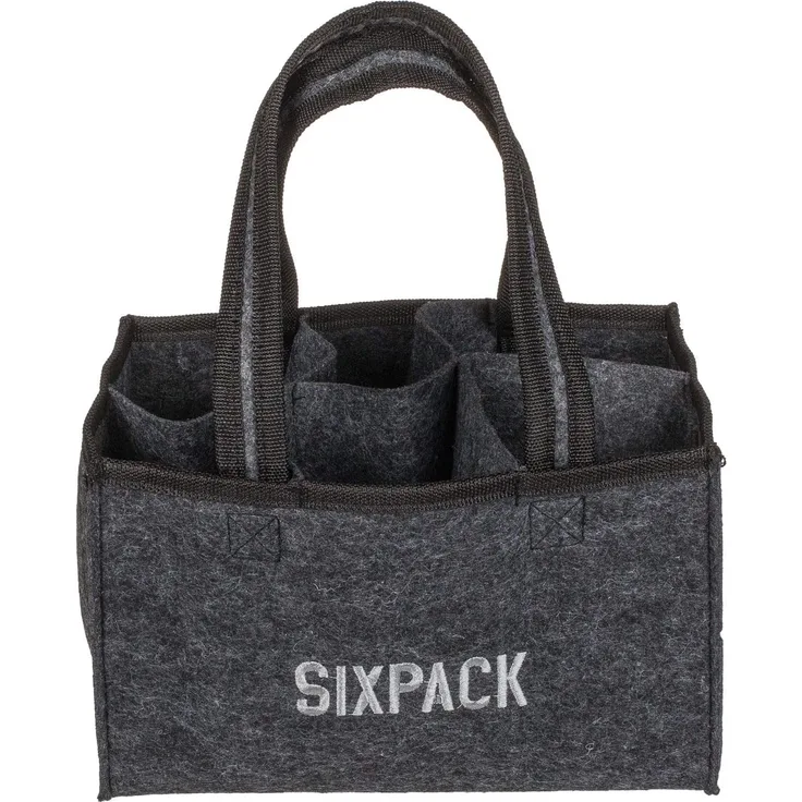 Graue Tasche, Sixpack, für 6 Flaschen