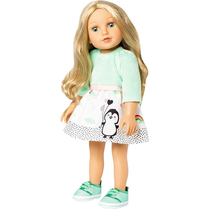Puppen-Kleid Pinguin Pünktchen, Gr. 28-35 cm – Bild 2