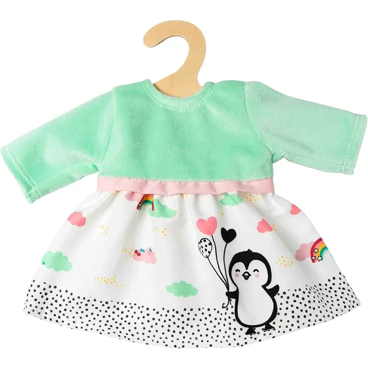 Puppen-Kleid Pinguin Pünktchen, Gr. 28-35 cm