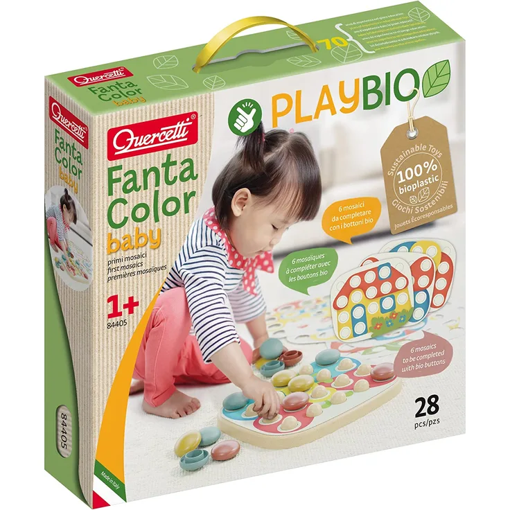 Quercetti - Steckspiel Fantacolor Baby - 28 Teile