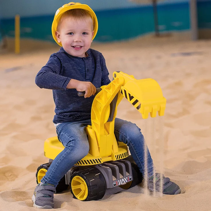 BIG - Power-Worker Maxi-Digger - Kinderfahrzeug, geeignet als Sandspielzeug und für das Kinderzimmer, Baggerfahrzeug zum Sitzen bis 50 kg, für Kinder ab 3 Jahren – Bild 6