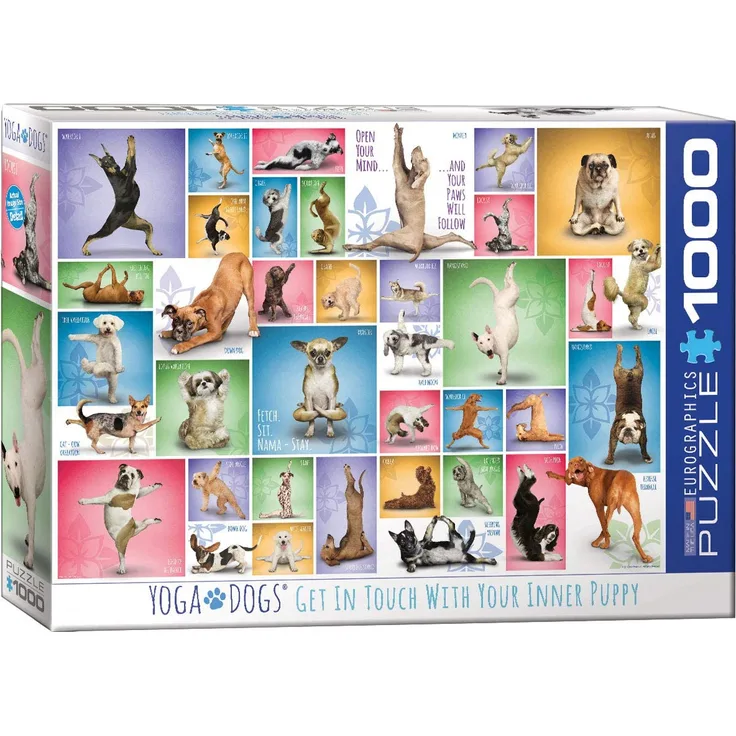 EuroGraphics Yoga Dogs, 1000 Teile Puzzle, Mehrfarbig