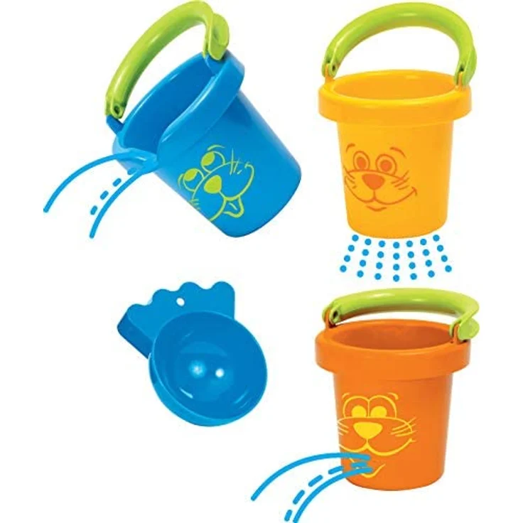 Gowi 558-12 Lustige Baby Eimer, 3teilig, im Netz, Wasserspielzeug – Bild 2