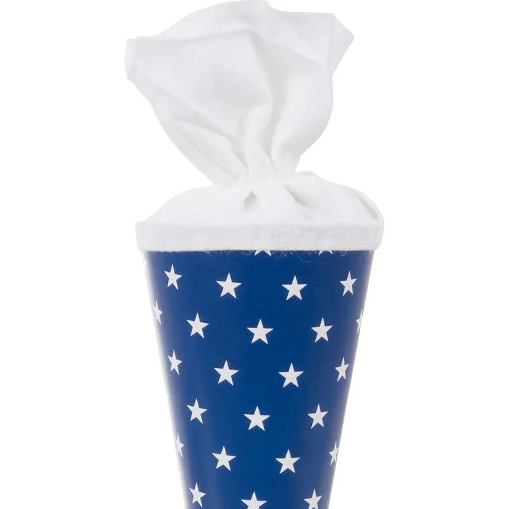 goldbuch 93 010 - Geschenktüte 35 cm lekker + anders Sterne, Jungen & Mädchen Schultüte, Lackkarton Geschwistertüte mit Filzverschluss, Zuckertüte zur Einschulung und Schulanfang, ca. 35 x 11,5 cm – Bild 5