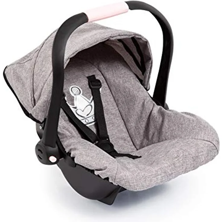 Bayer Design 67910AA Puppen-Autositz EasyGo, Puppenzubehör, passend zu Vario-Puppenwagen, mit Abdeckung, grau mit Krone – Bild 7