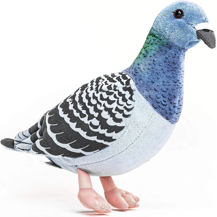 Uni-Toys - Ringeltaube - 20 cm (Höhe) - Taube, Vogel - Plüschtier, Kuscheltier, Blau/Grau – Bild 3