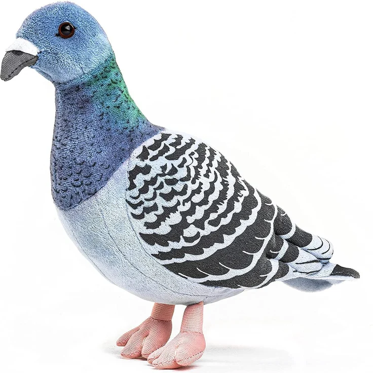 Uni-Toys - Ringeltaube - 20 cm (Höhe) - Taube, Vogel - Plüschtier, Kuscheltier, Blau/Grau – Bild 1