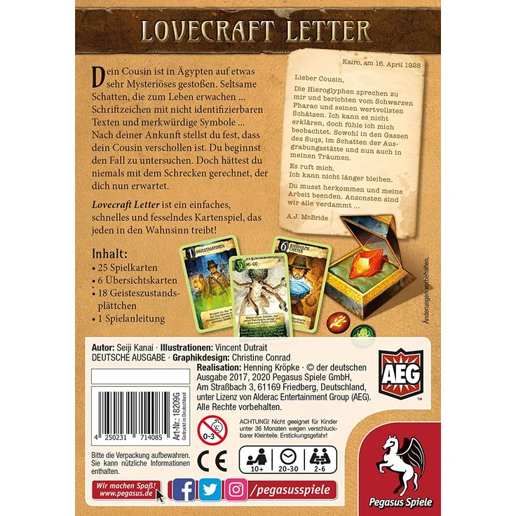 Alderac - Lovecraft Letter, deutsche Ausgabe – Bild 3