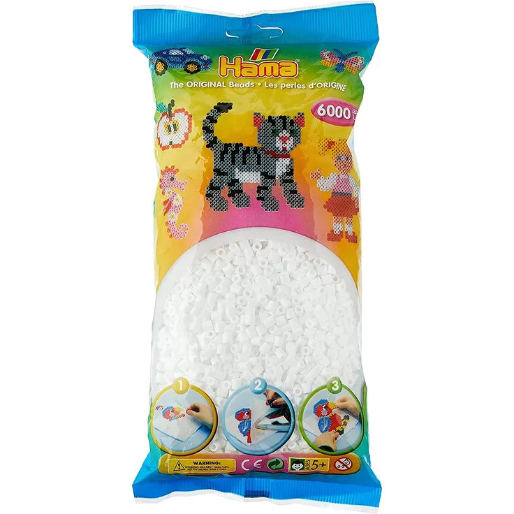 Hama Perlen 205-01 B�gelperlen weiss 6000