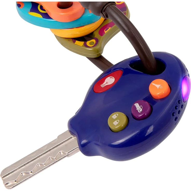 B. toys Luckeys Spielzeugschlüssel Blau für Kinder und Babys – Autoschlüssel Spielzeug mit Licht und Geräuschen Baby Spielzeug ab 10 Monaten – Bild 3