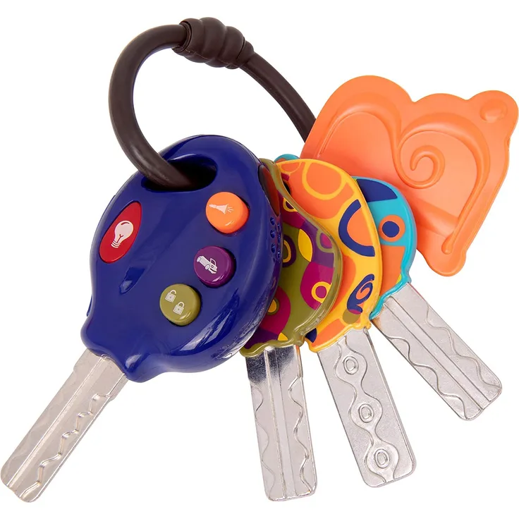 B. toys Luckeys Spielzeugschlüssel Blau für Kinder und Babys – Autoschlüssel Spielzeug mit Licht und Geräuschen Baby Spielzeug ab 10 Monaten