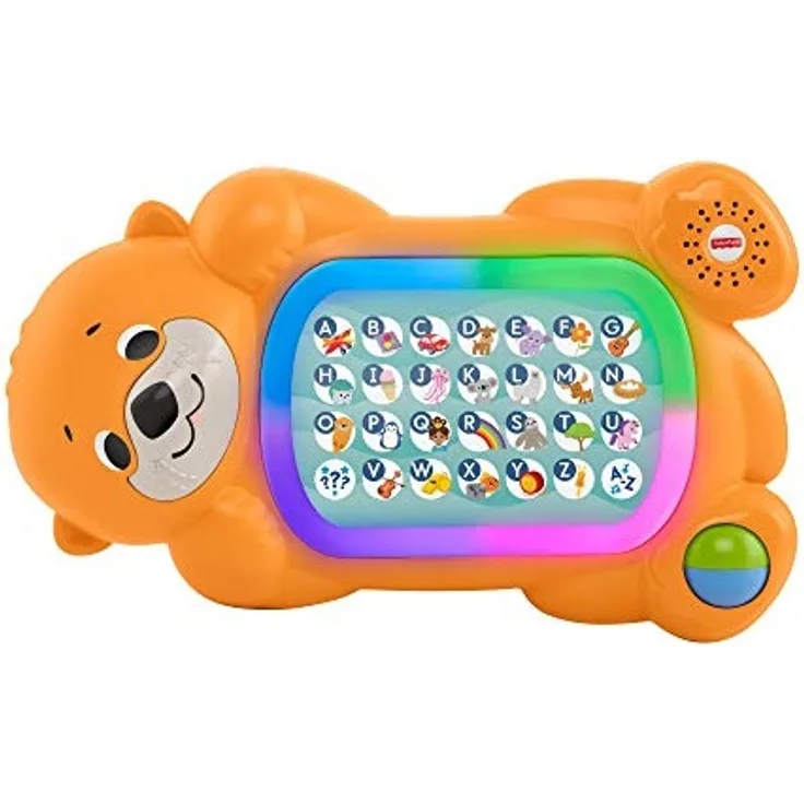 Fisher-Price - GJB01 BlinkiLinkis Otter, deutschsprachig, interaktives Lernspielzeug ab 9 Monaten