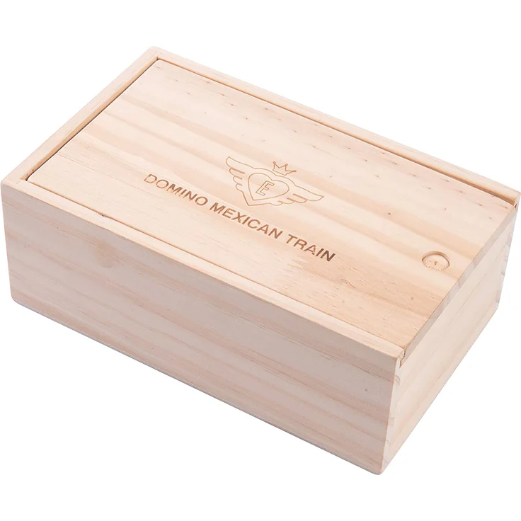 dominospiel Mexikanischer Zug Holz natur/weiß 101 Stück – Bild 2