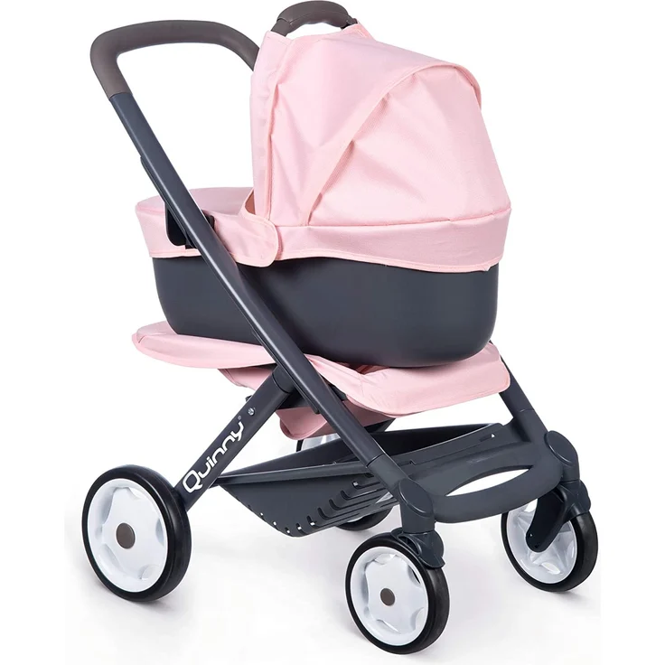 Smoby – Quinny 3in1 Multifunktions-Puppenwagen Rosa - für Puppen bis 42 cm – wandelbarer Puppenwagen für unterschiedliche bedürfnisse im Quinny-Design, für Kinder ab 3 Jahren – Bild 2