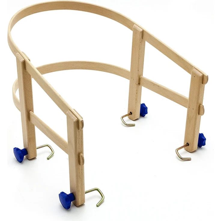 Holzfee Hörnerschlitten Colint Baran 110 RL Hörnerrodel mit Zugleine + Lehne Schlitten-Set – Bild 3