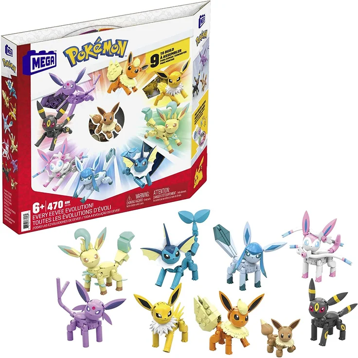 MEGA Construx GFV85 - Pokémon Evoli, legendäres Evolitionsset mit 9 Teilen, Spielzeug ab 6 Jahren – Bild 1