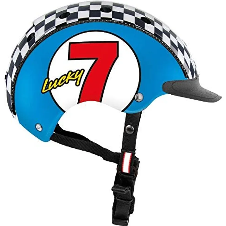 Casco Mini 2 Lucky 7 in blau Größe XS - Kinderfahrradhelm 46-52 cm
