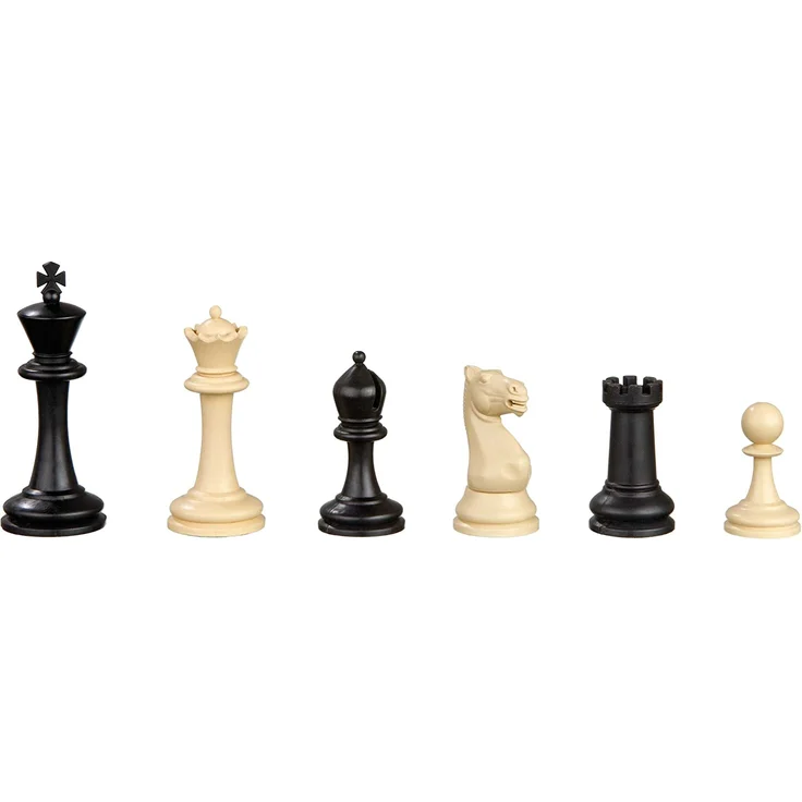 Philos 2015 - Schachfiguren Nerva, Königshöhe 95 mm, Kunststoff, schw. / creme, im Polybeutel
