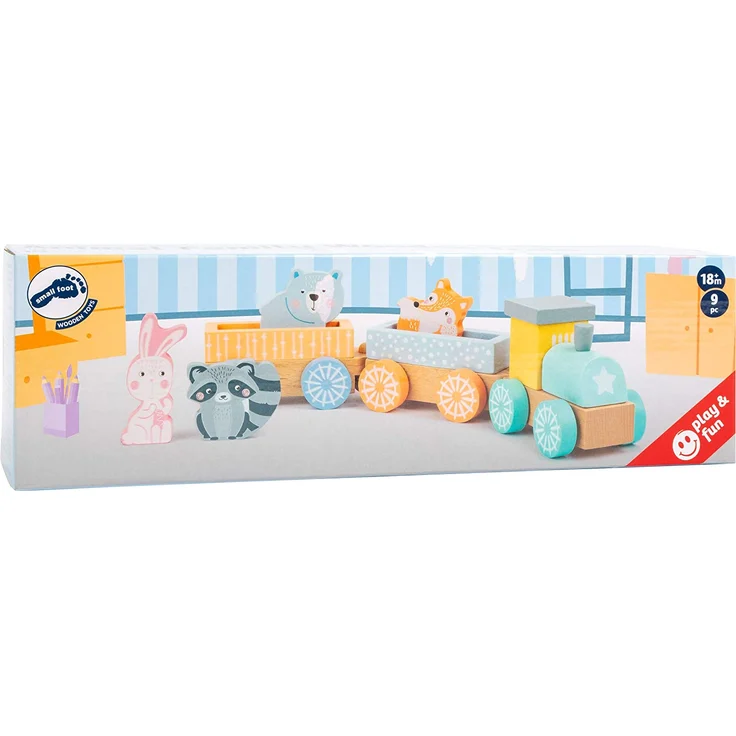 Small Foot - Animals Junior, Holzzug Pastell - 36 cm, 9-teilig – Bild 5