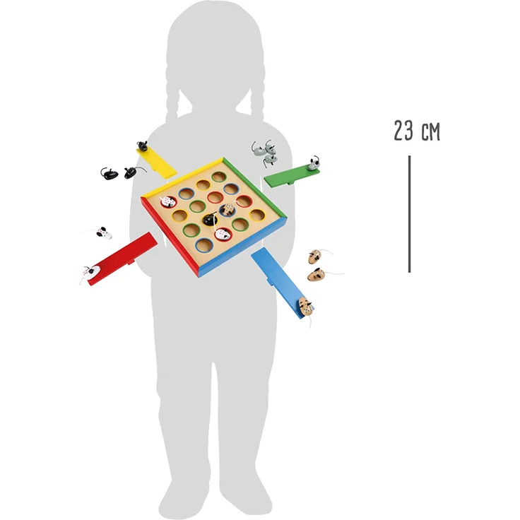 small foot 7959 Geschicklichkeitsspiel "Hüpfmäuse" aus Holz, Gesellschaftsspiel für 1 bis 4 Spieler, ab 3 Jahren – Bild 4