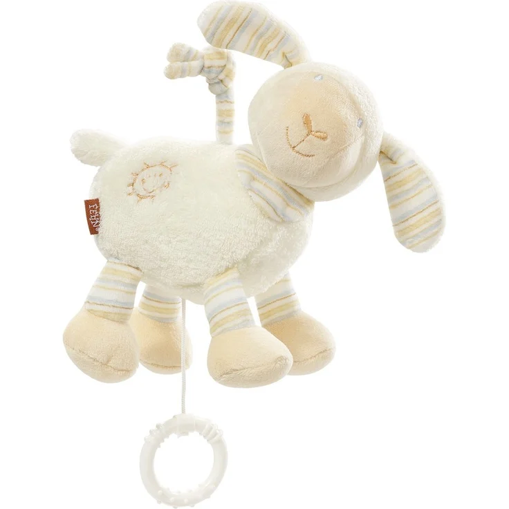 Fehn 154658 Spieluhr Schaf – Aufzieh-Spieluhr mit herausnehmbarem Spielwerk – Für Babys und Kleinkinder ab 0+ Monaten – Maße: 16 cm – Bild 1