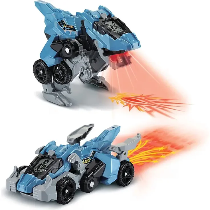 VTech – Switch & Go Dinos Fire – Lazor, Super Velociraptor, Dinosaurier-Spielzeug – ab 4 Jahren – französische Version