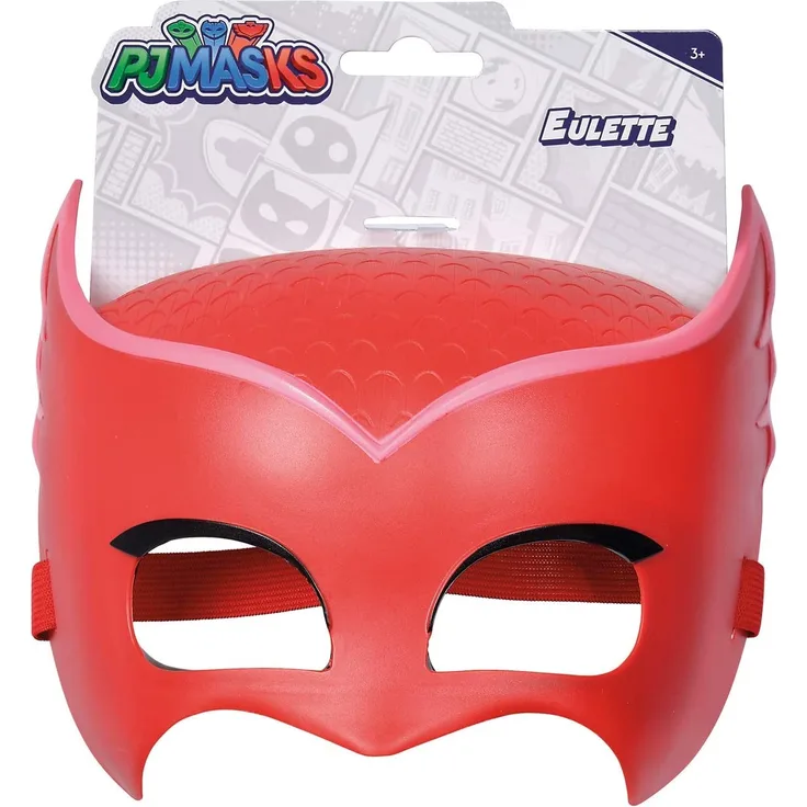 Simba 109402092 - PJ Masks Maske Eulette / mit elastischem Gummiband / zum Verkleiden/ rot / 20cm, für Kinder ab 3 Jahren