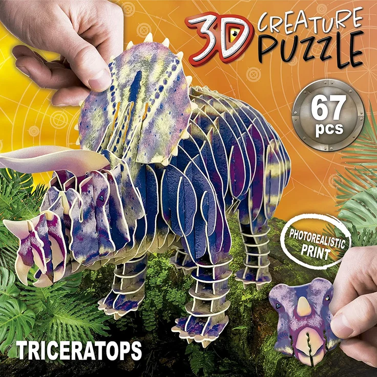 EDUCA - 3D Triceratops 67 Teile Puzzle – Bild 2