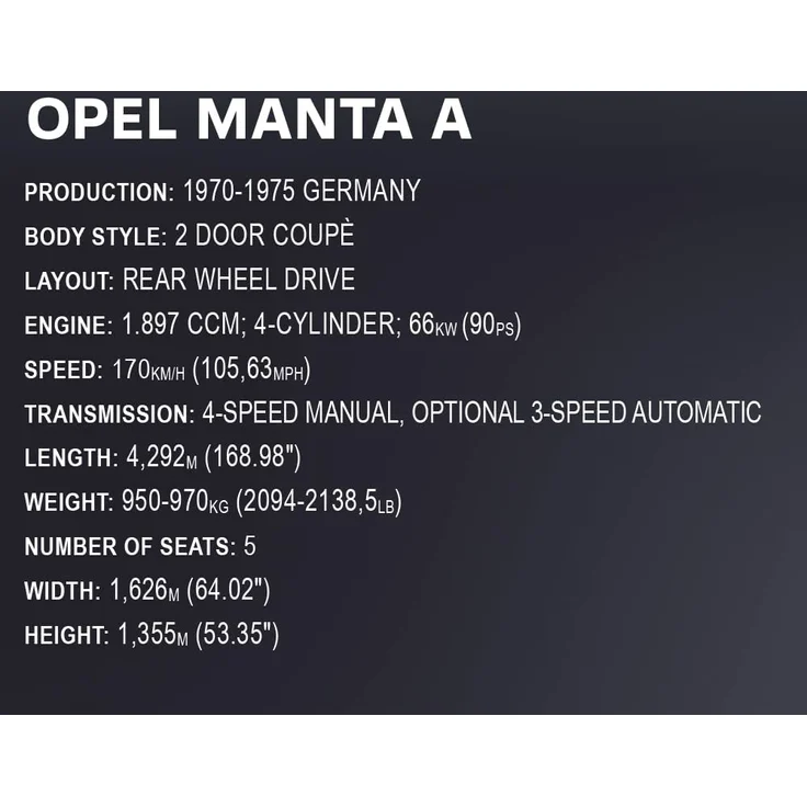 COBI - 1970 Opel Manta A (24339) – Bild 10