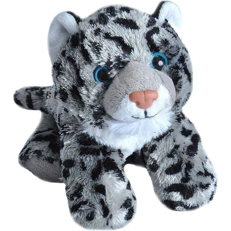 Wild Republic - 16235 - Hug ems Schneeleopard Plüschtier - 18 cm - grau