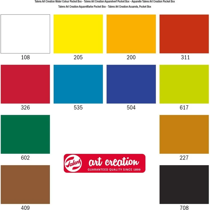 Talens Art Creation Aquarell Pocketbox, Aquarellkasten mit 12 Näpfchen und Pinsel – Bild 5
