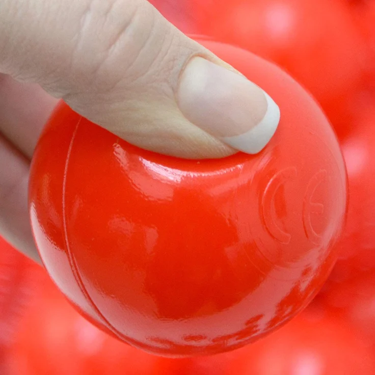 50 Bälle für Bällebad 5,5cm Babybälle Plastikbälle Baby Spielbälle Rot – Bild 6
