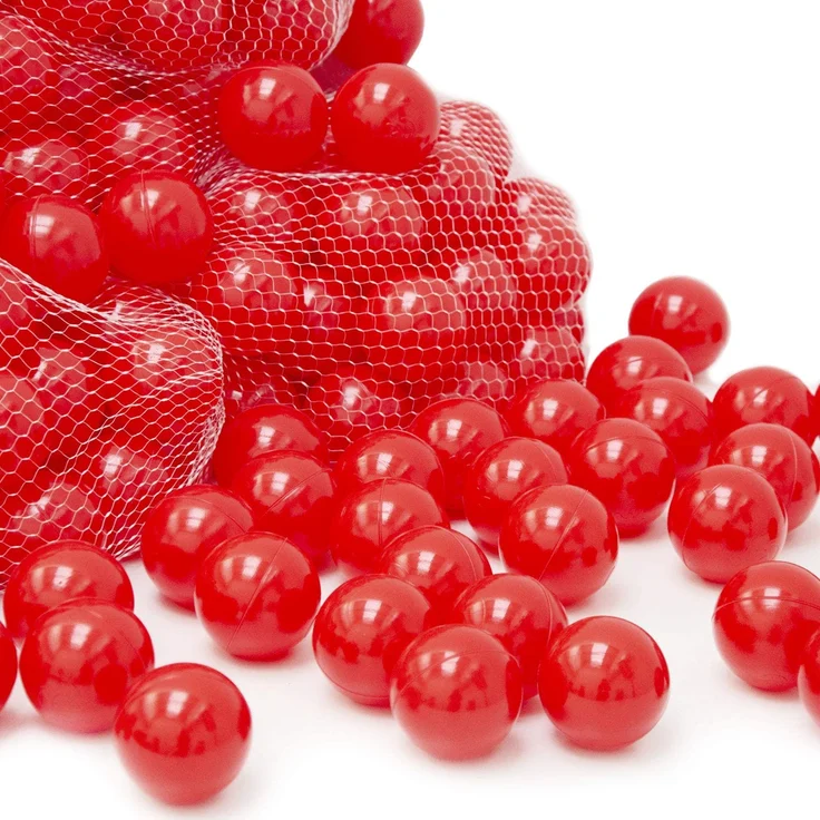 50 Bälle für Bällebad 5,5cm Babybälle Plastikbälle Baby Spielbälle Rot – Bild 7