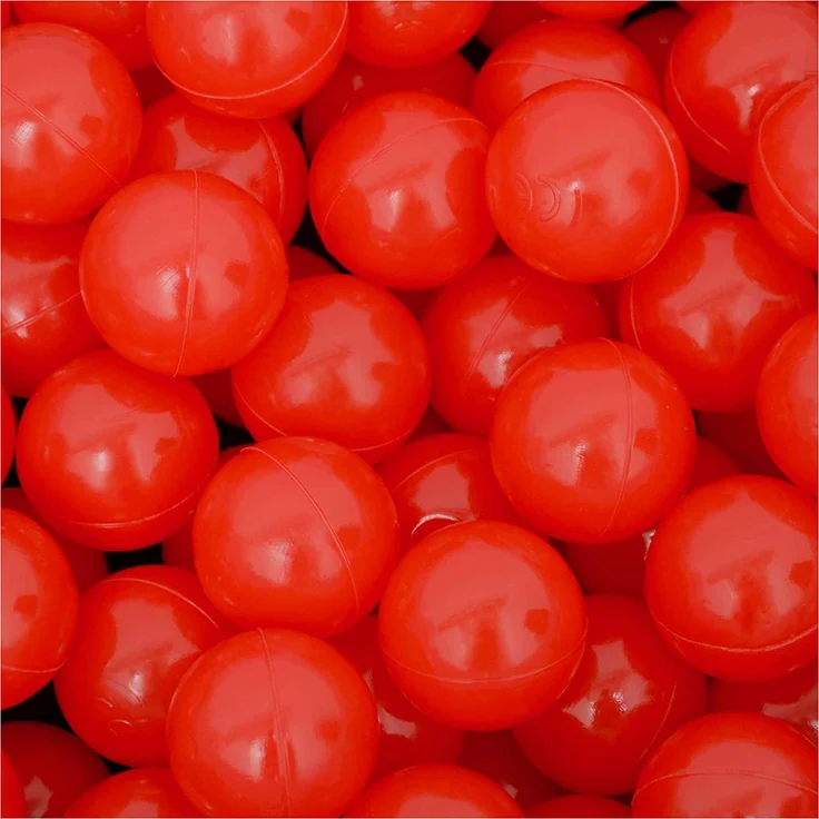 50 Bälle für Bällebad 5,5cm Babybälle Plastikbälle Baby Spielbälle Rot – Bild 1